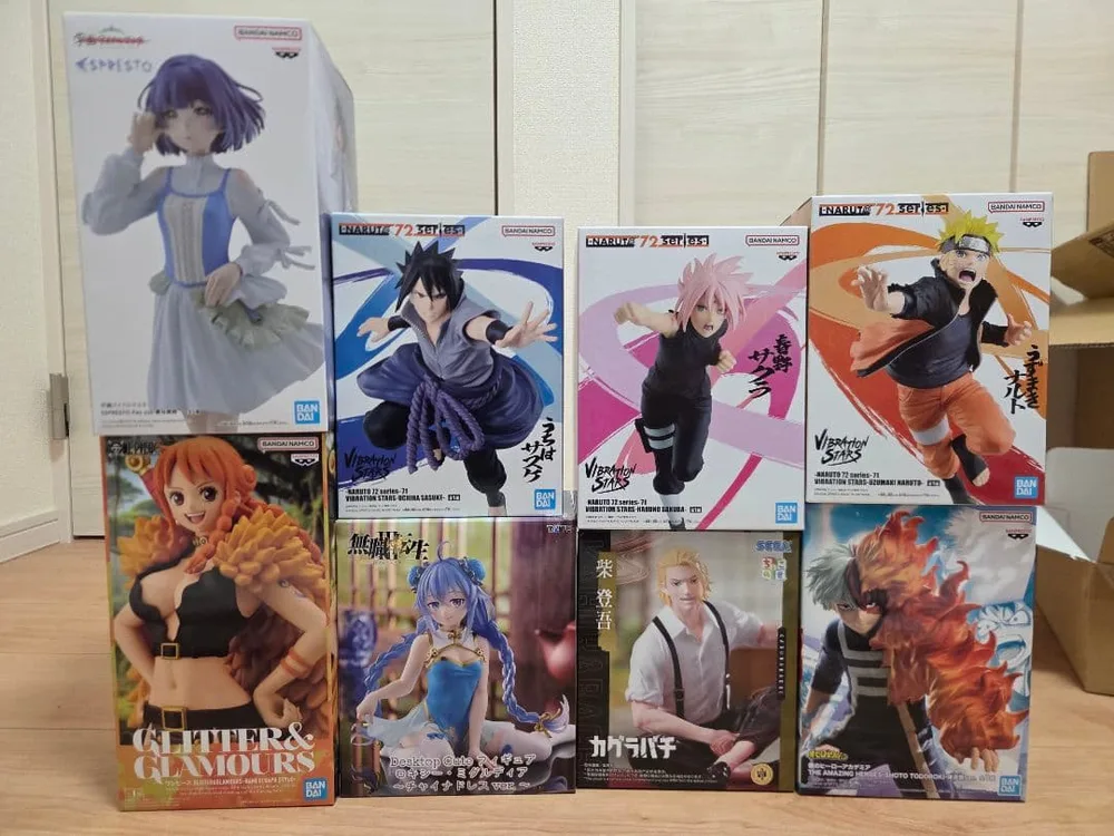値下げ!カグラバチ、NARUTO、ヒロアカ、ワンピースなど最新フィギュア 8点