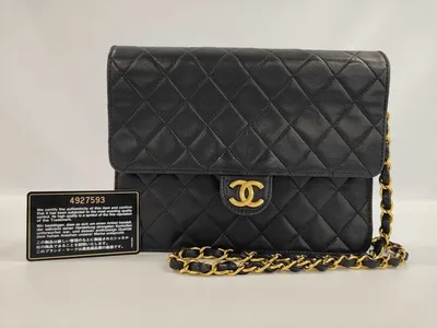 CHANEL マトラッセ チェーンショルダーバッグ ブラック