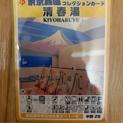 廃盤 東京銭湯コレクションカード 清春湯 中野29