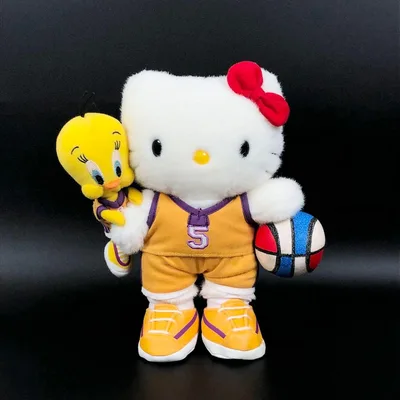 ハローキティ&トゥイーティー コラボ ぬいぐるみ バスケットボール 2002年