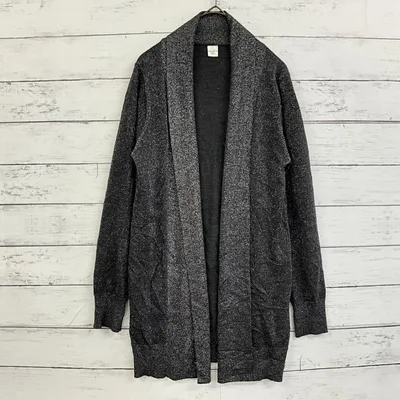 ノーリーズライト ラメ混ロングカーディガン グレー 上品 羽織 きれいめ M相当