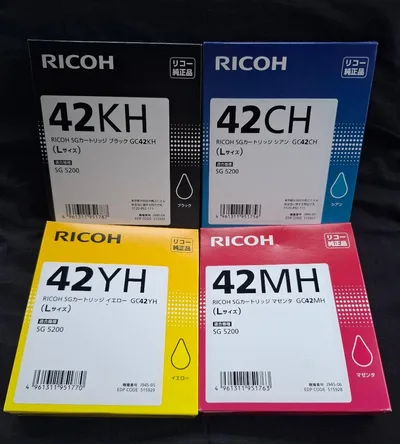 RICOH SGカートリッジ 4色セット L GC42 CH KH MH YH