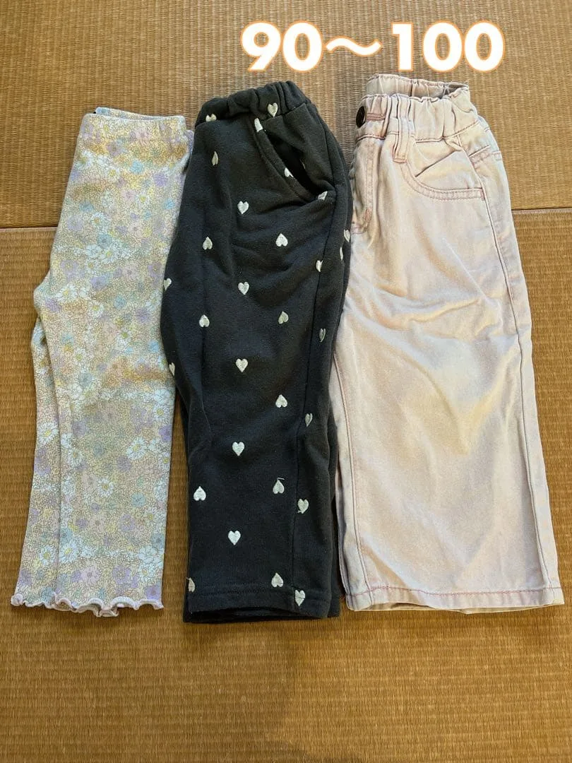 女の子 パンツ 3点セット 90-100cm