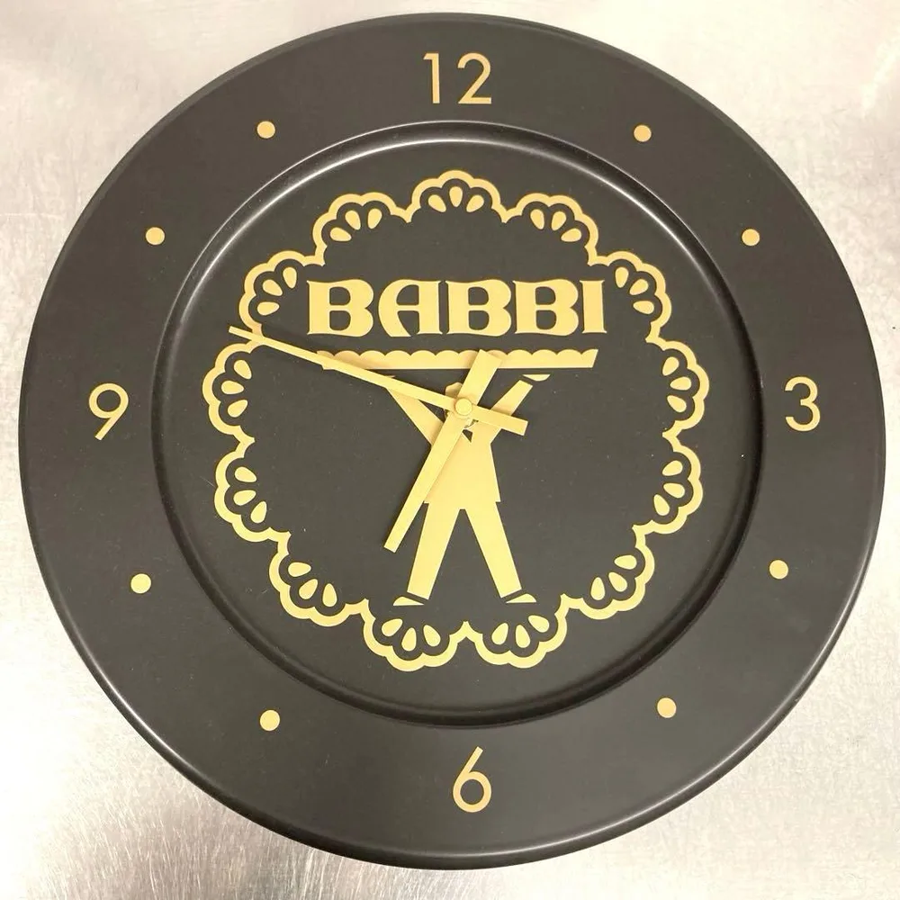 BABBI นาฬิกาแขวน สีดำ x ทอง