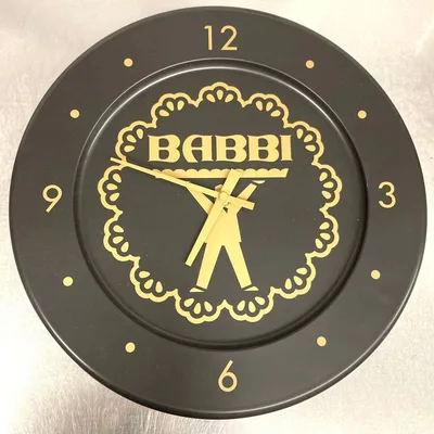 BABBI นาฬิกาแขวน สีดำ x ทอง