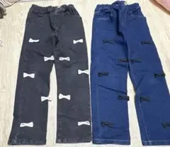 apres les cours リボン付きパンツ 2点セット 120cm