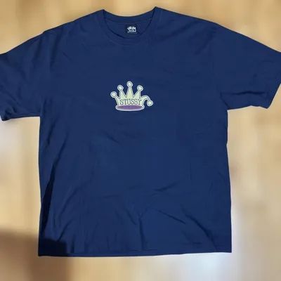 Stussy ステューシー クラウンロゴ Tシャツ ネイビー XL