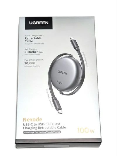 UGREEN 巻き取り式 Type-C 充電ケーブル PD対応 100W/5A