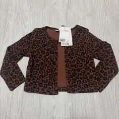H&M キッズ カーディガン レオパード柄 100cm