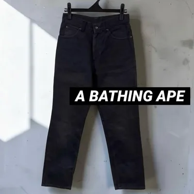 90s 初期 A BATHING APE ブラックデニム M 日本製