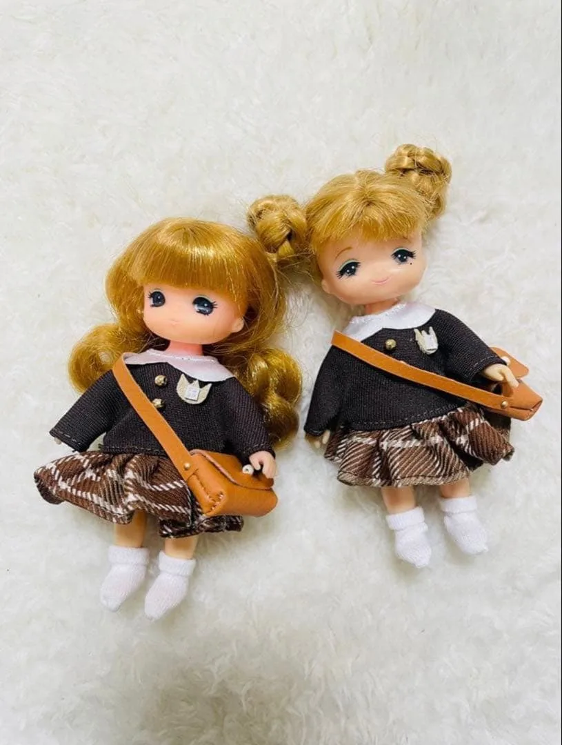 ミキちゃんマキちゃん 服 幼稚園制服セット(ダークブラウン) ハンドメイド