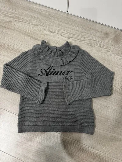 BeBe キッズ ニット セーター グレー