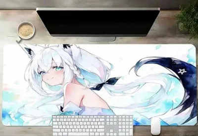 ホロライブ 白上フブキ 大型マウスパッド デスクマット プレイマット