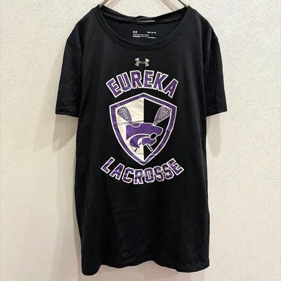 アンダーアーマー 半袖Tシャツ クルーネック プリント M 黒 ポリエステル