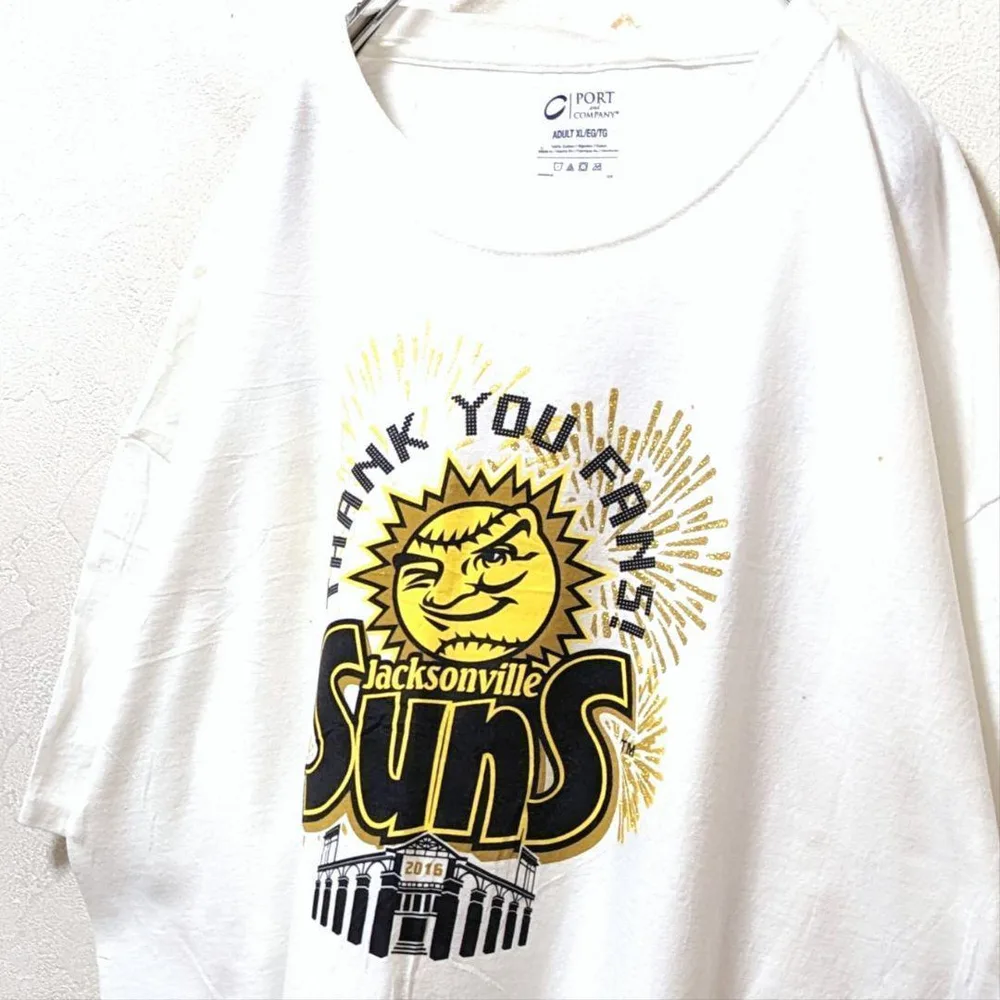 ポート&カンパニー ジャクソンビルサンズ ロゴ Tシャツ ホワイト白XL古着