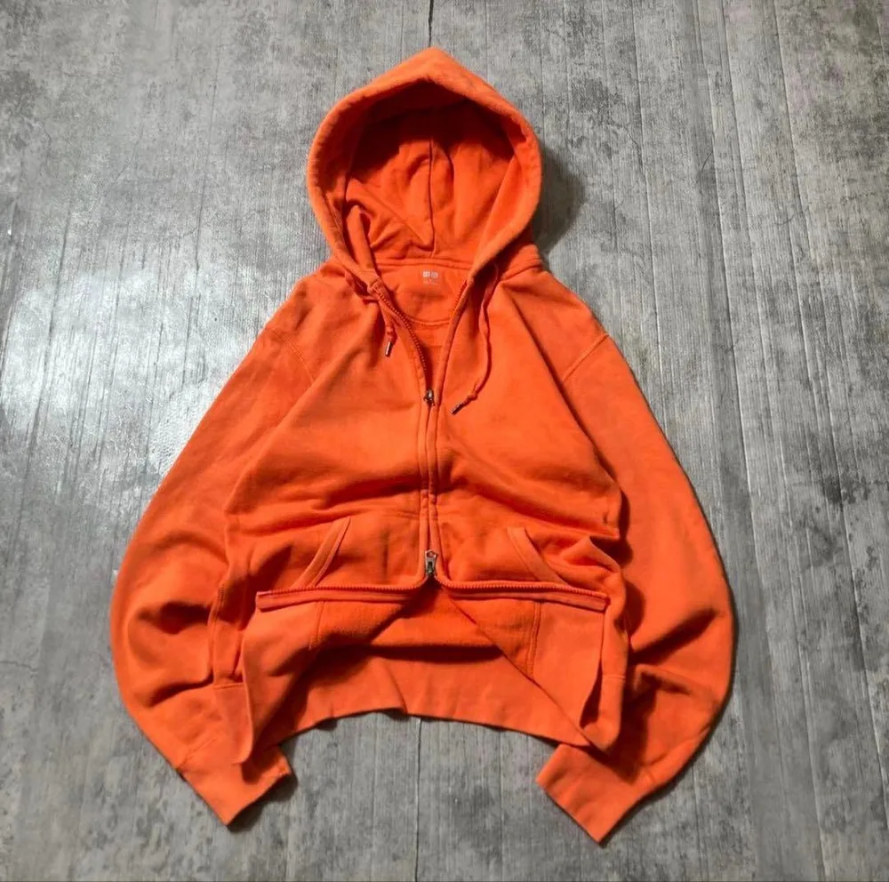OLD UNIQLO ダブルジップパーカー オレンジ y2k 00s