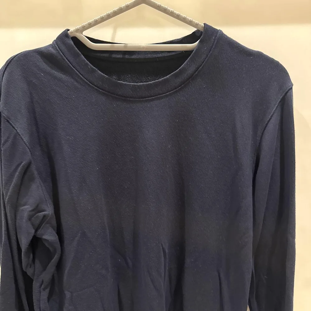 UNIQLO 超極暖HEATTECHクルーネックT 黒ネイビーM