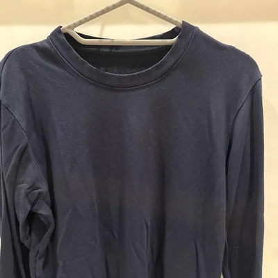 UNIQLO 超極暖HEATTECHクルーネックT 黒ネイビーM