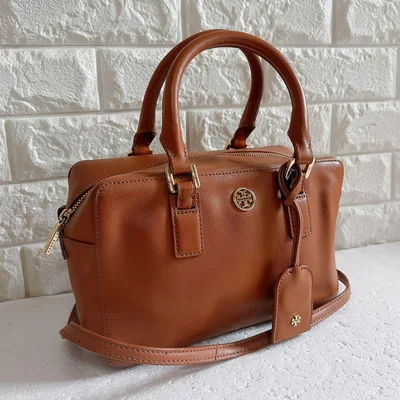 美品 Tory Burch ロビンソン サッチェル 2way ショルダーバッグ