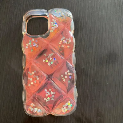 iPhone用 ハート柄 キルティング風 ソフトケース