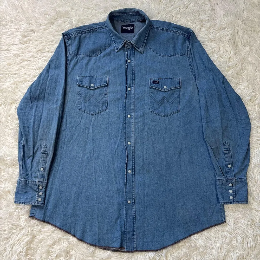 Wrangler ラングラー デニムウエスタンシャツ 2XT ビッグサイズ 古着