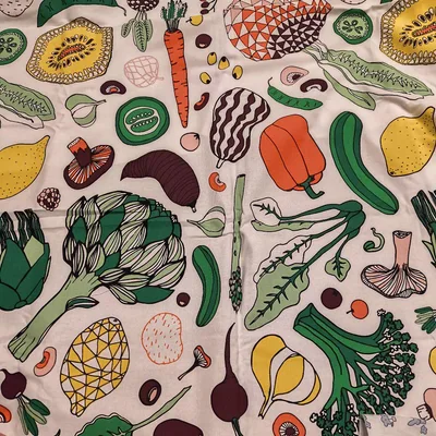 IKEA 生地 布地 野菜 フルーツ柄 現在販売無し
