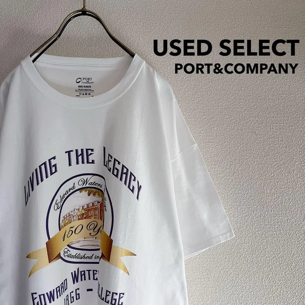 古着 “PORT&COMPANY” College Printed Tee