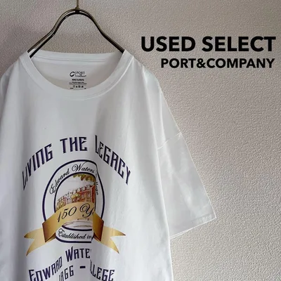 古着 “PORT&COMPANY” College Printed Tee