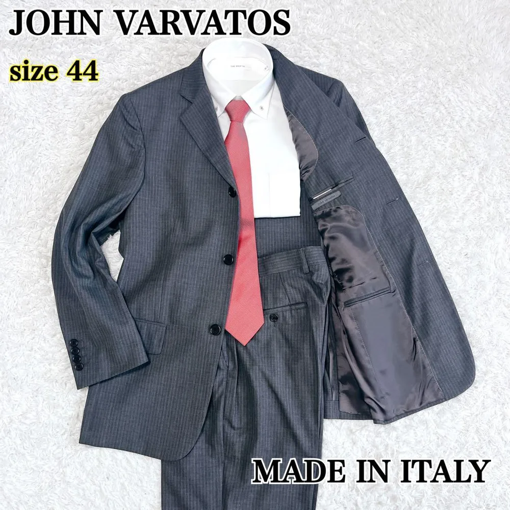 JOHN VARVATOS スーツ イタリア製 セットアップ 背抜 44 グレー