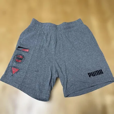 PUMA キッズ ハーフパンツ グレー