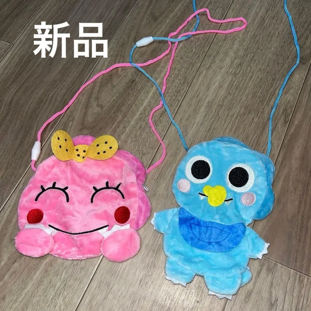 新品カプセルざわざわ森のがんこちゃん ぬいぐるみポシェット がんぺーちゃん 全身