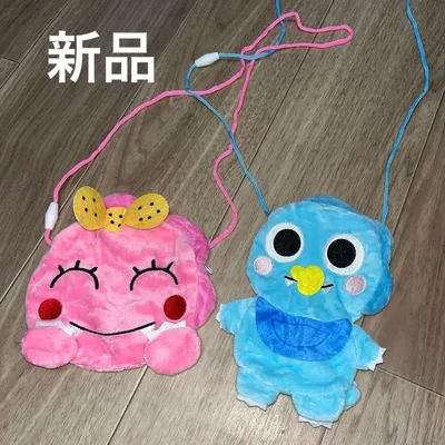 新品カプセルざわざわ森のがんこちゃん ぬいぐるみポシェット がんぺーちゃん 全身