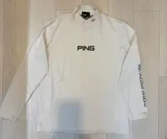 PING ピン ゴルフウェア 長袖モックネック ホワイト L