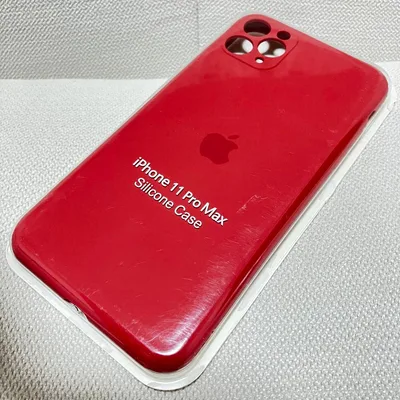【新品未使用】IPhoneケース 11ProMax シリコンケース レッド