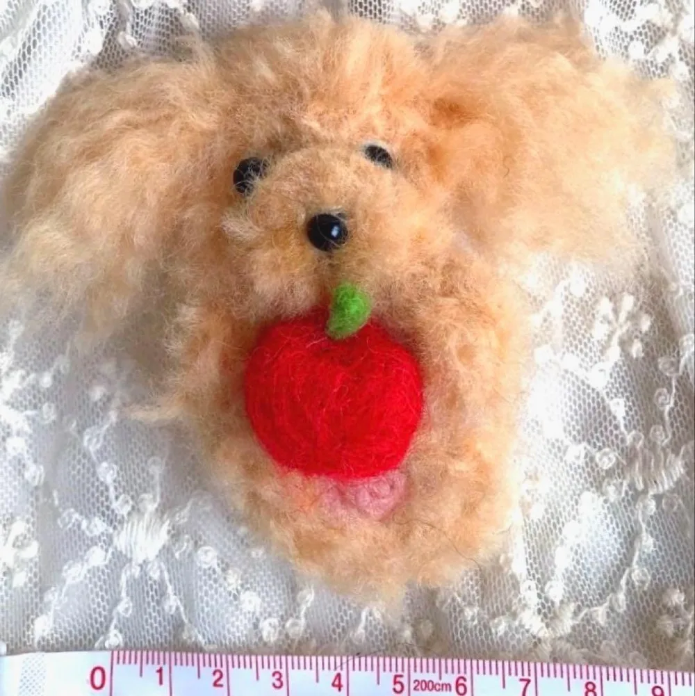 羊毛フェルト トイプードル 犬 ハンドメイドぬいぐるみ人形マスコット鑑賞