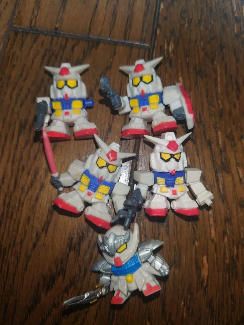 【レトロ】当時品 ガンダム ガン消し ミニフィギュア 5体セット