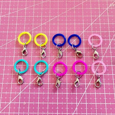 めじるしシリコン 16mm 金具付き 10個 アンブレラマーカー 目印 カラフル