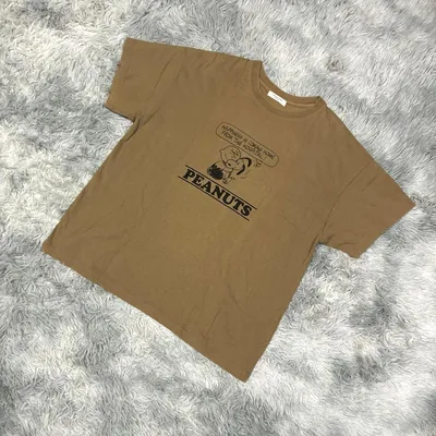 フリークスストア F Tシャツ PEANUTS ピーナッツ スヌーピー 茶