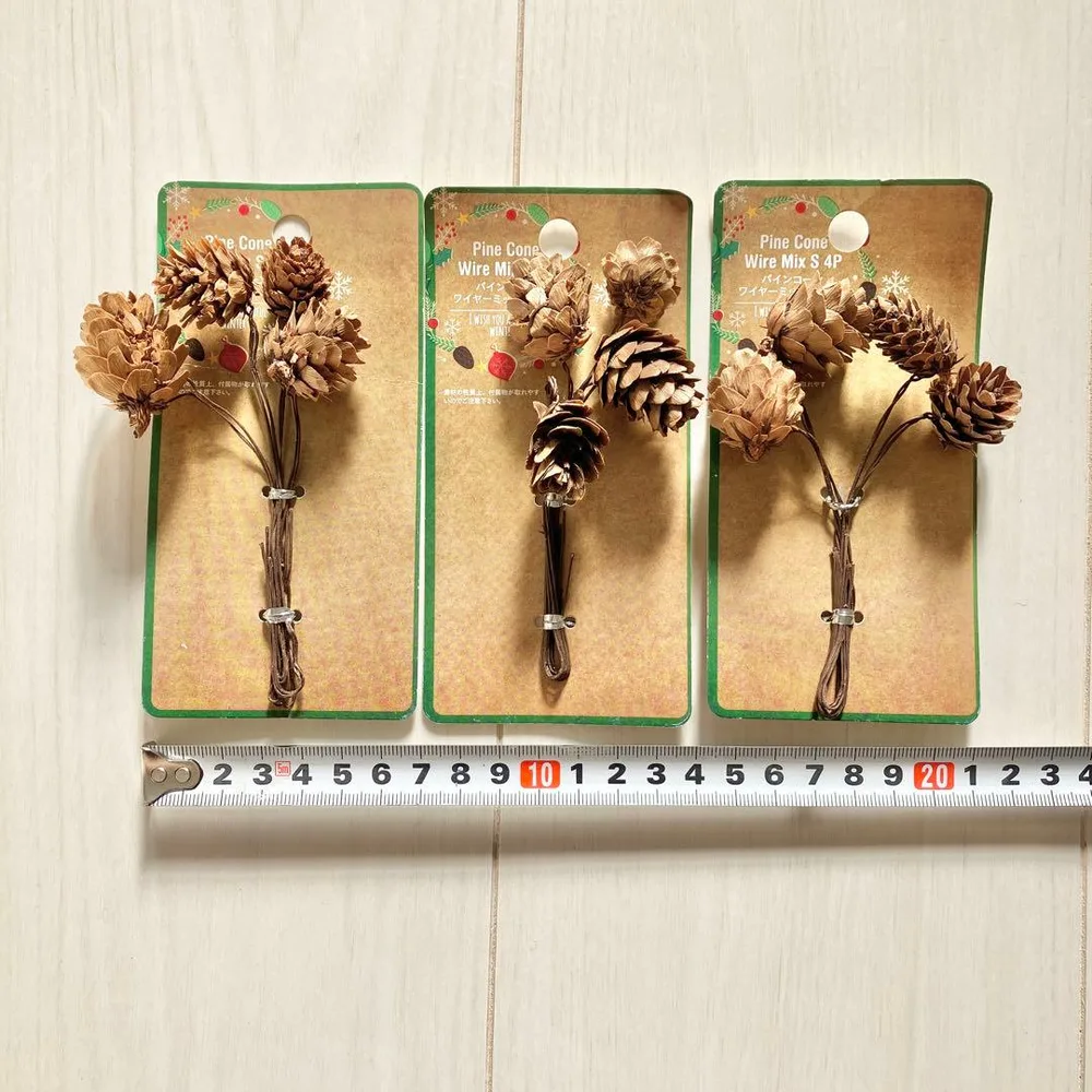 新品 松ぼっくり 松かさ 飾り オーナメント リース アレンジ クリスマス