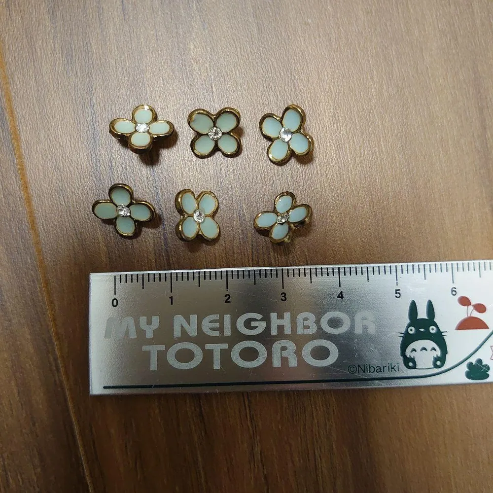 フラワーモチーフ ボタン 6個セット