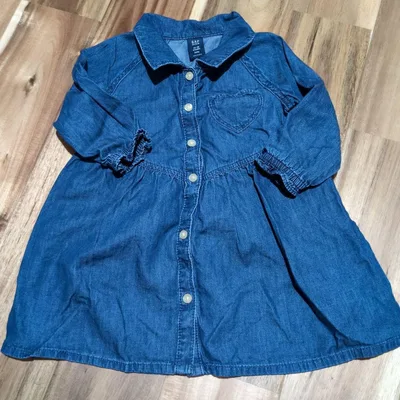 baby GAP デニム ワンピース ハートポケット 12-18m