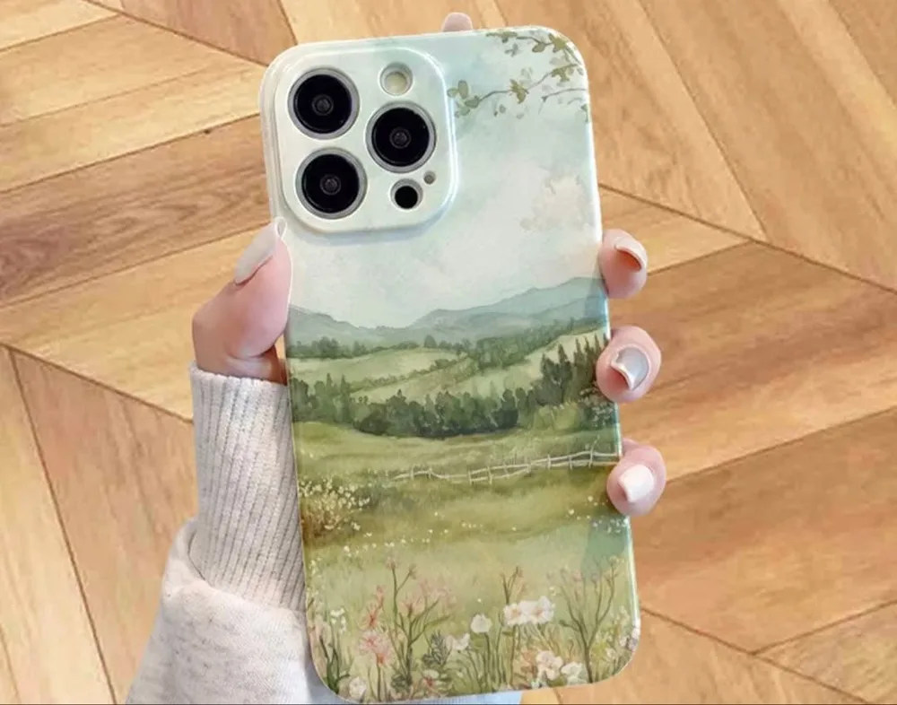 iPhone18pro用ケース 風景画デザイン
