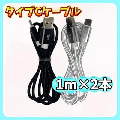 2カラー 1m×2本 タイプCケーブル