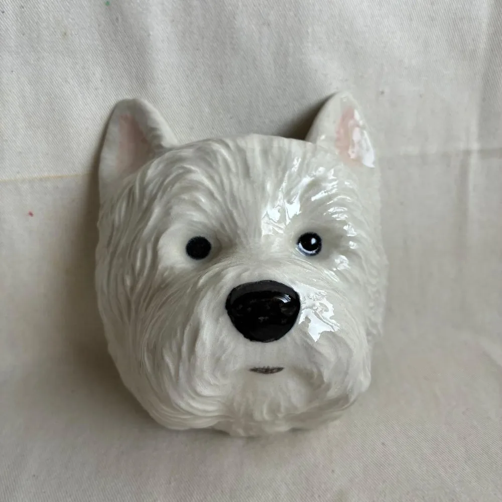 Quail Ceramics Westie 壁掛け 置物 ホワイトテリア 犬