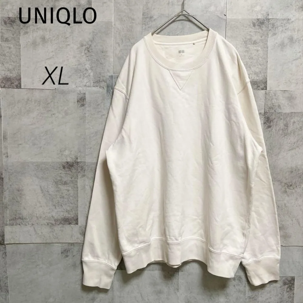 UNIQLO ユニクロ【XL】トレーナー スウェット 長袖 ホワイト ゆったり