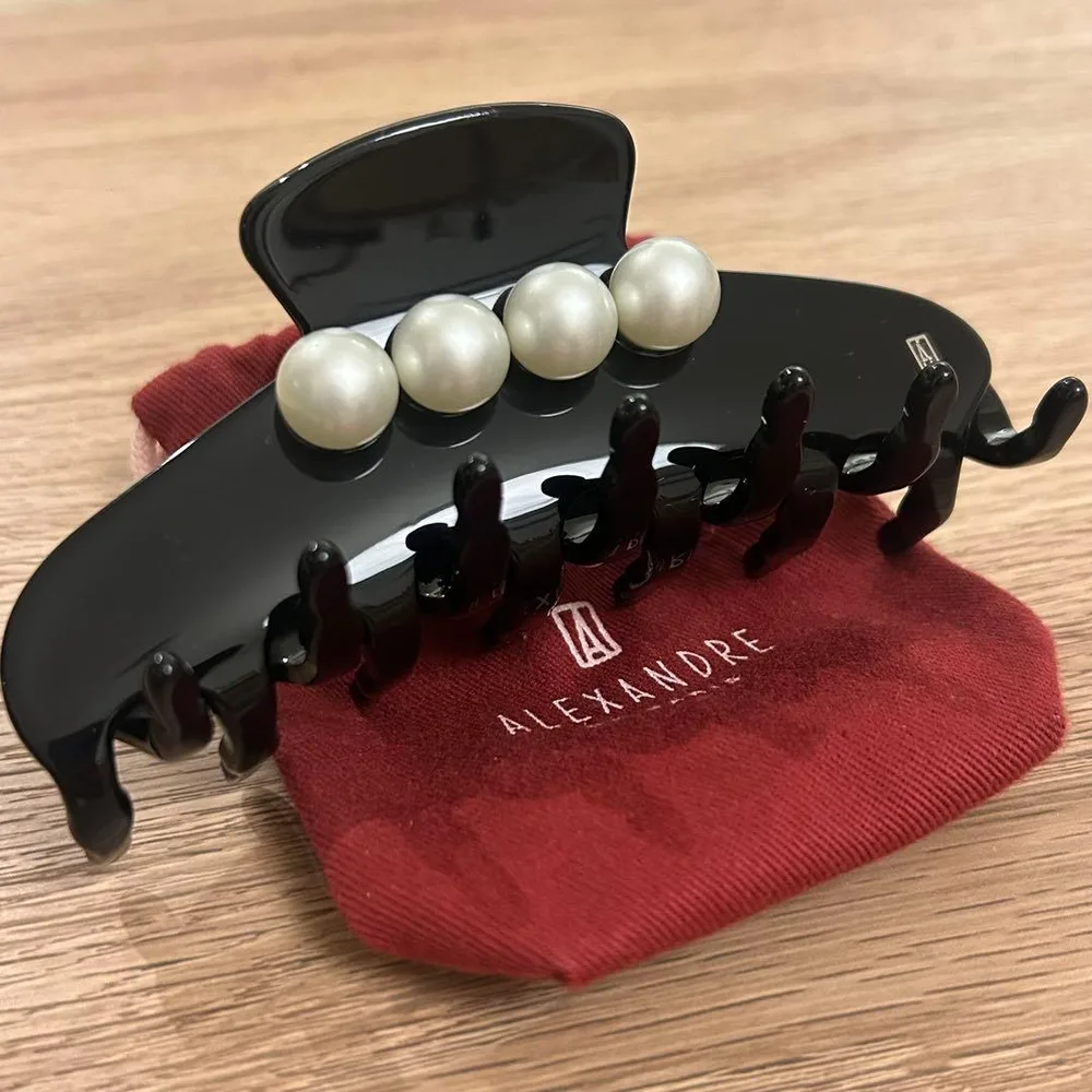 新品ALEXANDRE DE PARIS パール ヘアクリップ Lサイズ