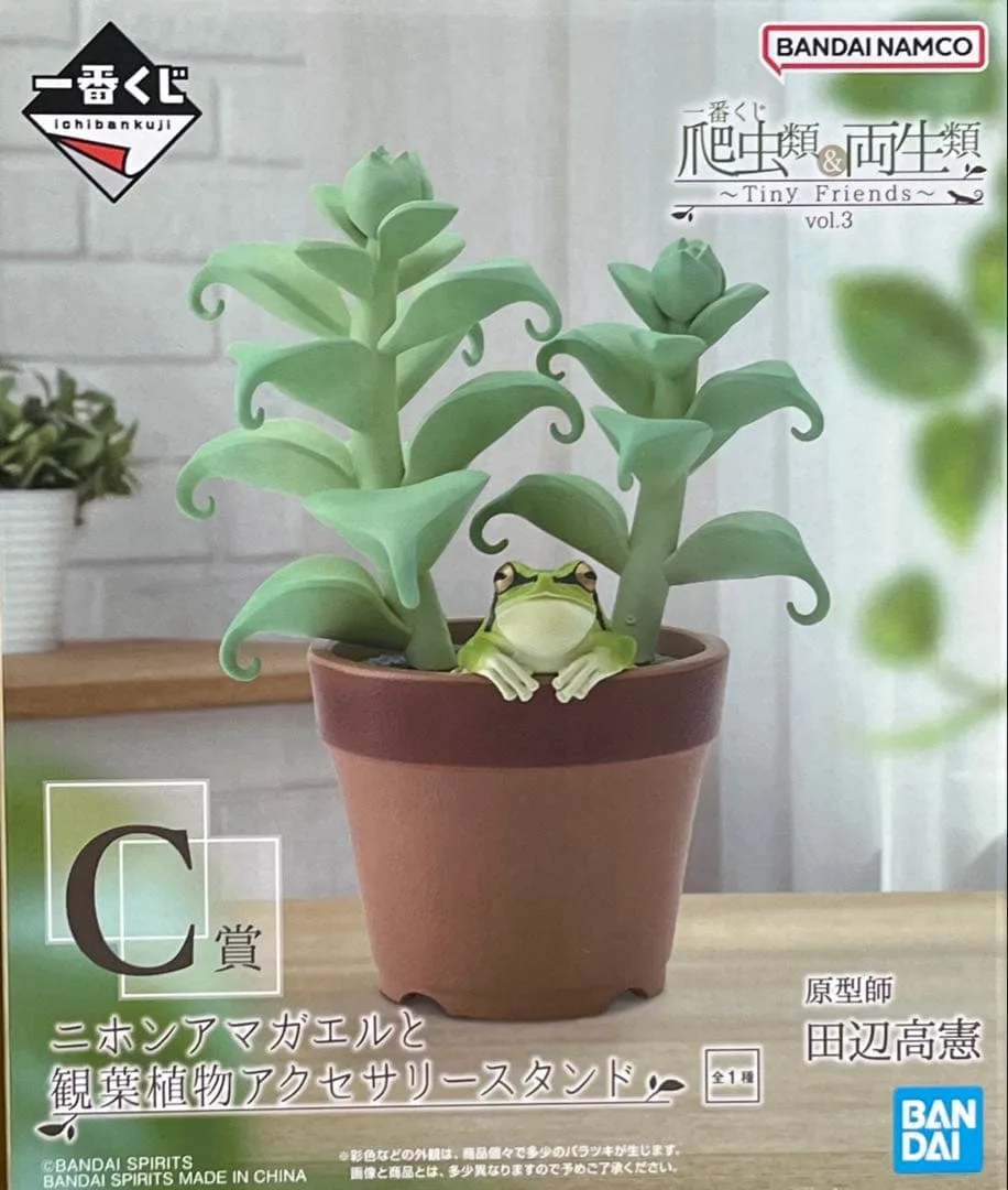 一番くじ 爬虫類&両生類 vol.3 C賞 ニホンアマガエルと観葉植物