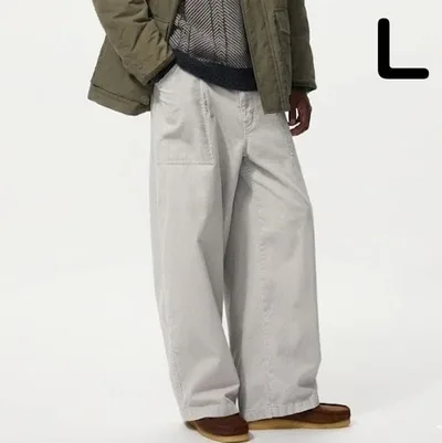 ユニクロ JW Anderson コーデュロイワークパンツ L グレー