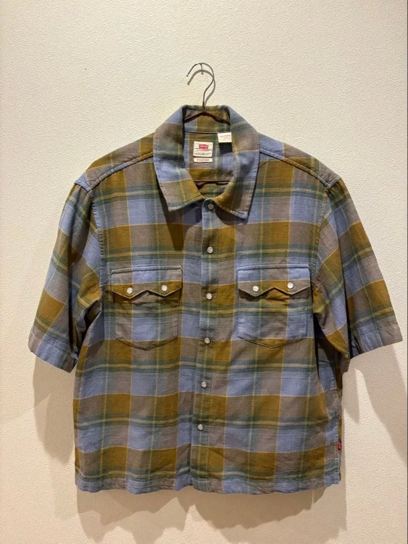 Levi's チェック柄 半袖シャツ RELAXED BOXY S