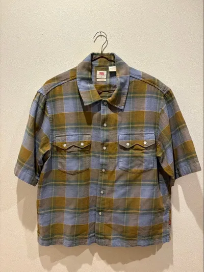 Levi's チェック柄 半袖シャツ RELAXED BOXY S